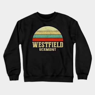 WESTFIELD VERMONT Vintage Retro Sunset Crewneck Sweatshirt